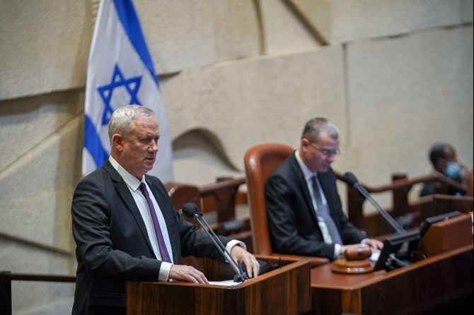 צילום: דוברות הכנסת - נועם מושקוביץ גנץ בישיבת האבל, היום
