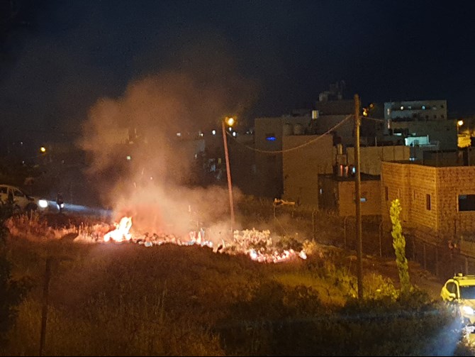 שריפה בסמוך לחטמ"ר שומרון