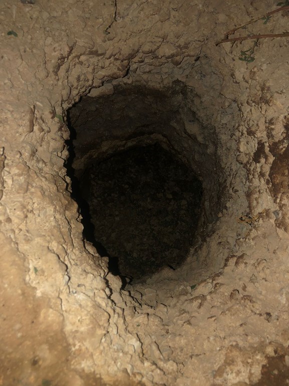 פיר המנהרה שעל פי החשד שימשה את המחבלים