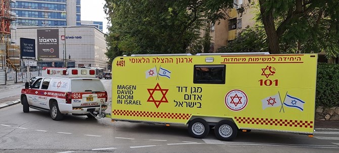 צילום: דוברות מד"א ניידת חיסונים של מד"א