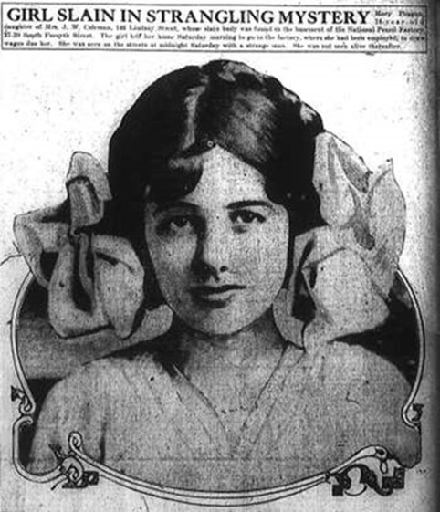 מרי פייגן כפי שהופיעה באטלנטה ג'ורנל, 28 באפריל 1913