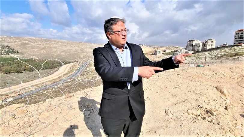 צילום: דוברות בן גביר השבוע בסיור במחסום חיזמא