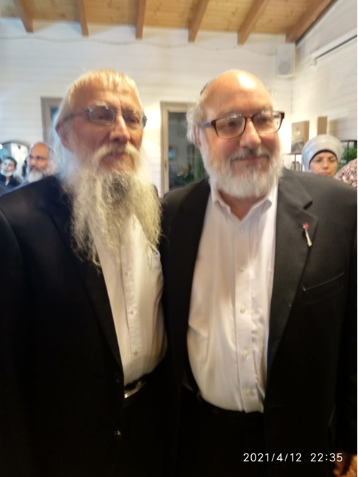 צילום: משה מנדלביץ פולארד והרב מנדלביץ