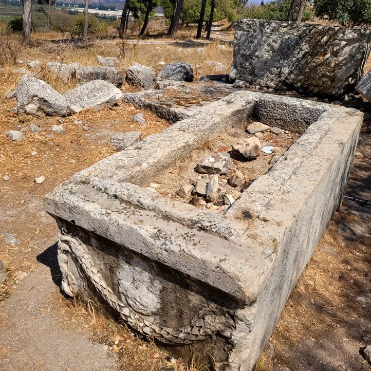 האבנים שהושחתו לאחר הניקיון