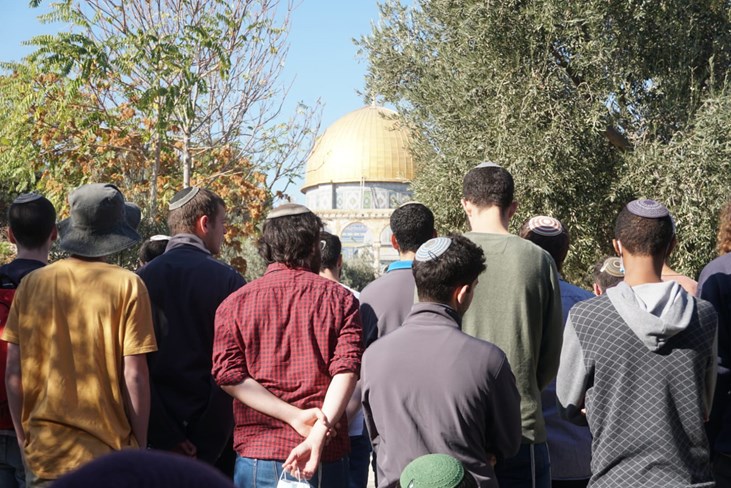 צילום: מנהלת הר הבית תלמידי ישיבת מחניים בהר הבית